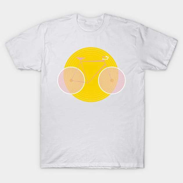 Pink Solar Bike T-Shirt by Theokotos